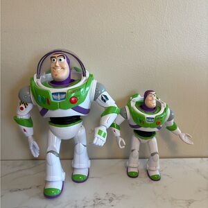 Disney Buzz Lightyear Action Figures - Green, White, and Purple